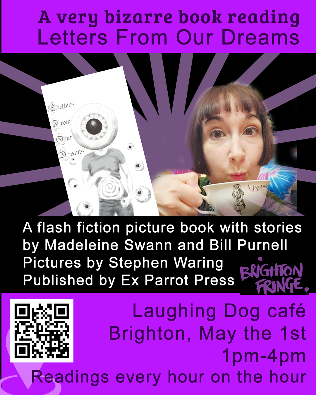 Madeleine Swann reading Letters from our Dreams at the laughing dog for The Brighton Fringe 2026